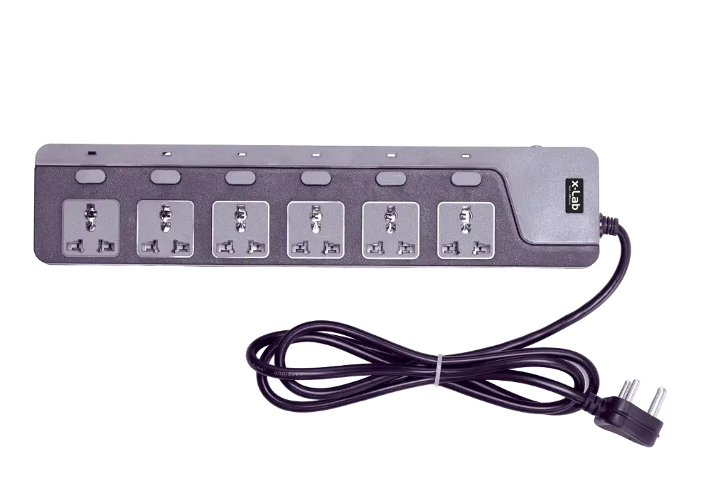 xLab 6 Universal Sockets - 1.5 Meters, Pure Copper Power Extension Board with 6 Individual Switches (XEC-660N15)