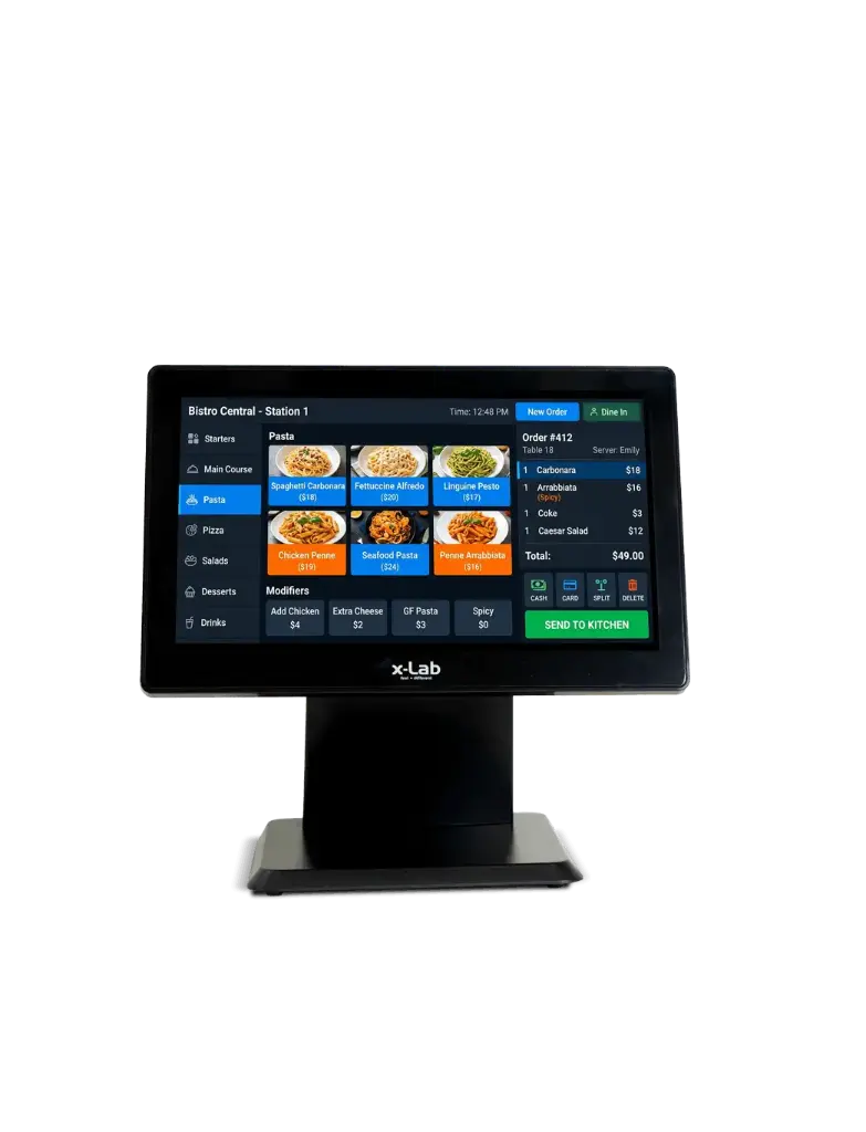 xLab XL-PT156D POS Terminal Dual Display 15.6" and 11.6" LCD Touch Screen, i5, Black