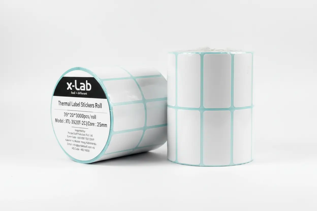 xLab XTL-3920DT-2C Thermal Label Stickers, 39mm*20mm*3000pcs